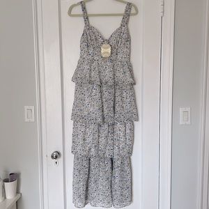 Floral Tiered Midi Dress